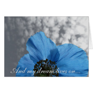 Botanische blaue Mohnblume meine Traum-Leben an