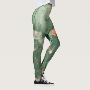 Botanische Bliss: Leggings aus der künstlichen Blu