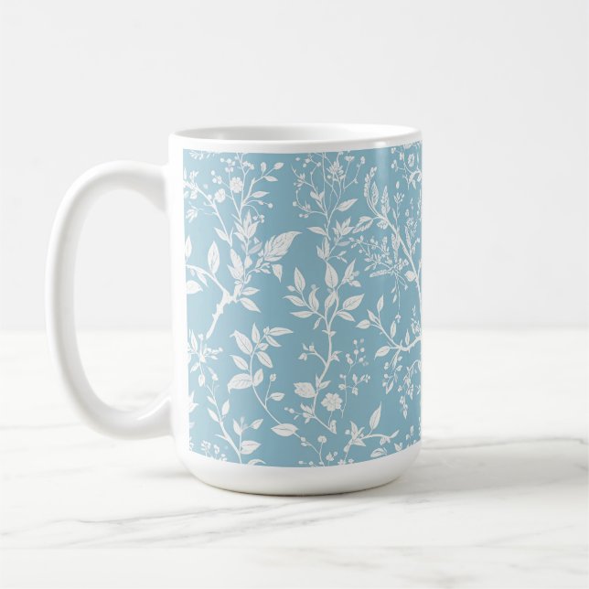 Botanische Blue Coffee Tasse (Links)