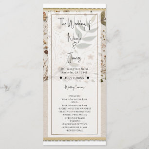 Botanische Blume & Blätter Hochzeit der Natur Programm