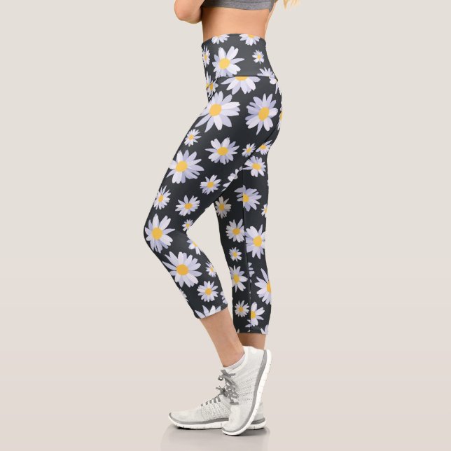 Botanische Blume Capri Leggings (Links)