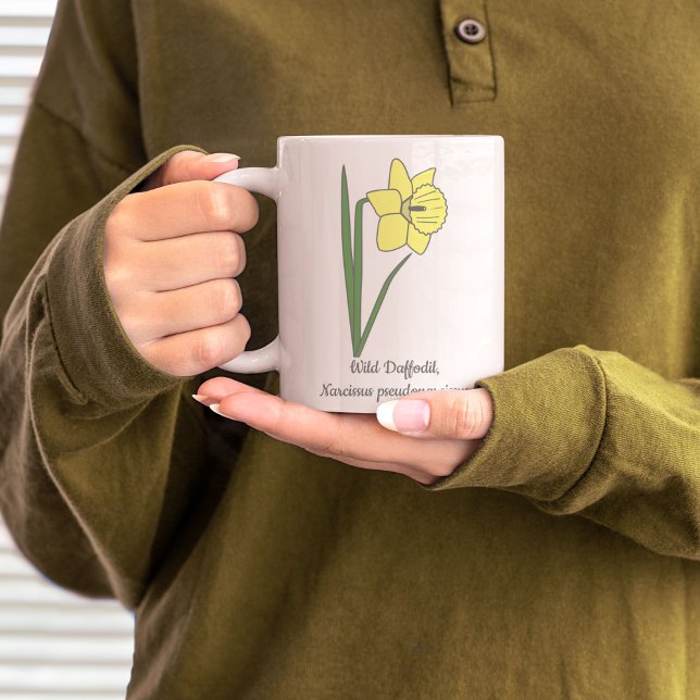 Botanische Blume Daffodil Pastel Kaffeetasse (Botanical Daffodil Mug)