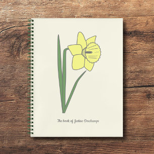 Botanische Blume Daffodil Pastel Notizbuch