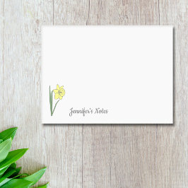 Botanische Blume Daffodil Pastel Post-it Klebezettel