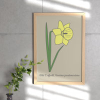 Botanische Blume Daffodil Pastel