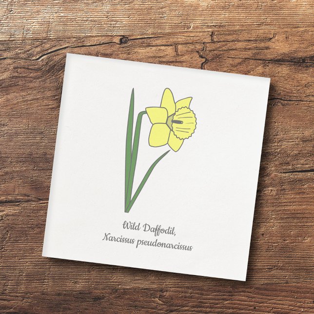 Botanische Blume Daffodil Pastel Serviette (Botanical Daffodil Napkins)