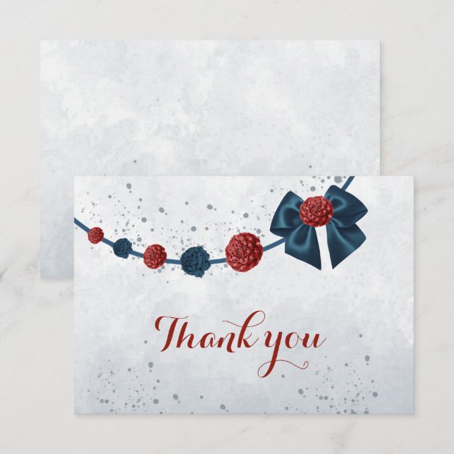 botanische Blume Dankeskarte (Vorne/Hinten)