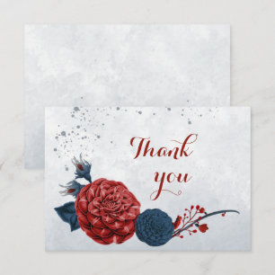 botanische Blume Dankeskarte