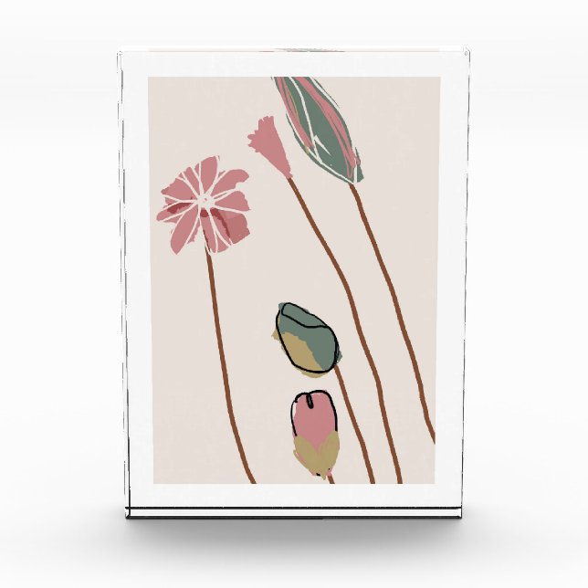 Botanische Blume Fotoblock (Vorderseite)