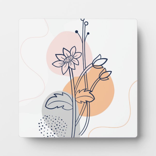Botanische Blume Fotoplatte (Vorderseite)
