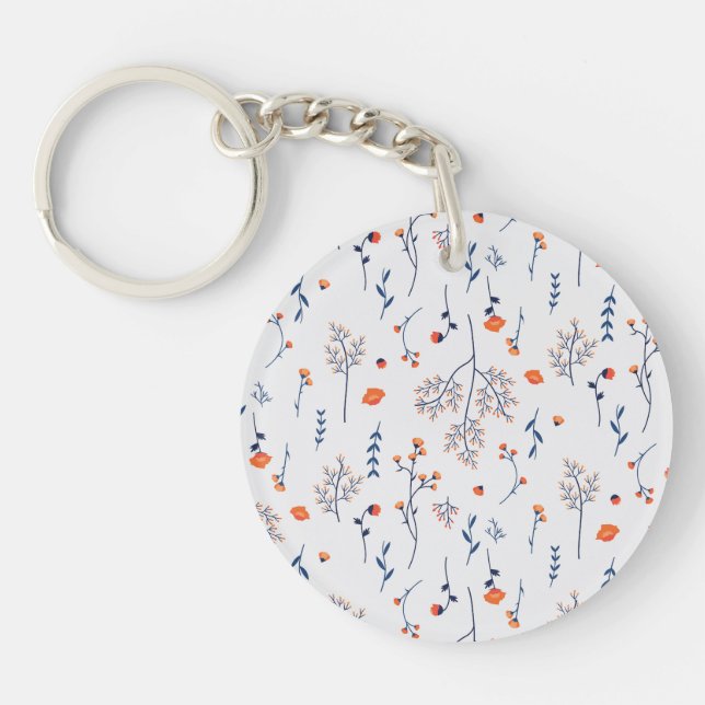 Botanische Blume-Frühling Schlüsselanhänger (Vorderseite)