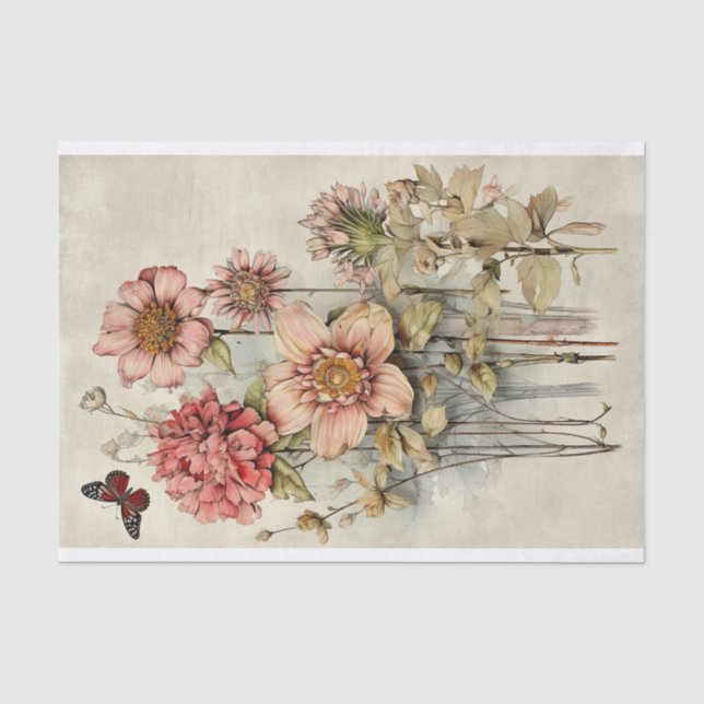 Botanische Blume Illustrationen zum Pergament Nr.  Seidenpapier (Vorderseite)