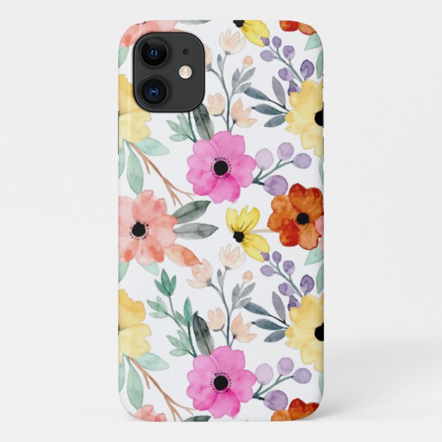 Botanische Blume in modernen Wasserfarben Case-Mate iPhone Hülle (Rückseite)