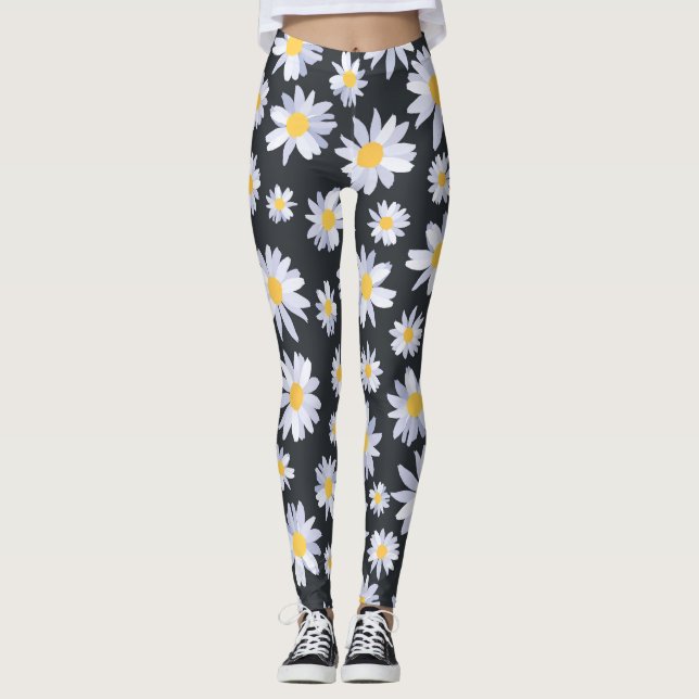 Botanische Blume Leggings (Vorderseite)