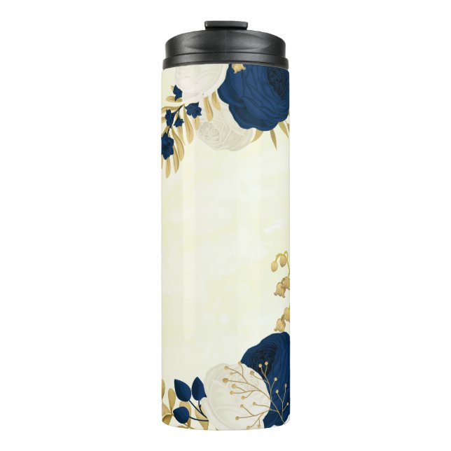 Botanische Blume Thermosbecher (Vorderseite)