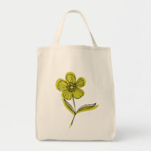 botanische Blume Tragetasche