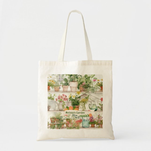 Botanische Blume Vase Garden Pflanze Tragetasche (Vorne)