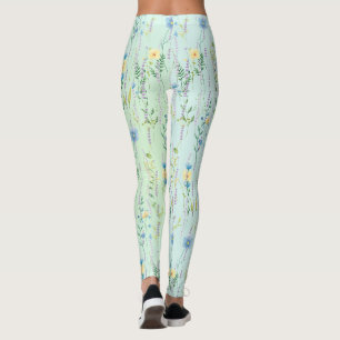 Botanische Blume Wasserfarbene Flora Leggings