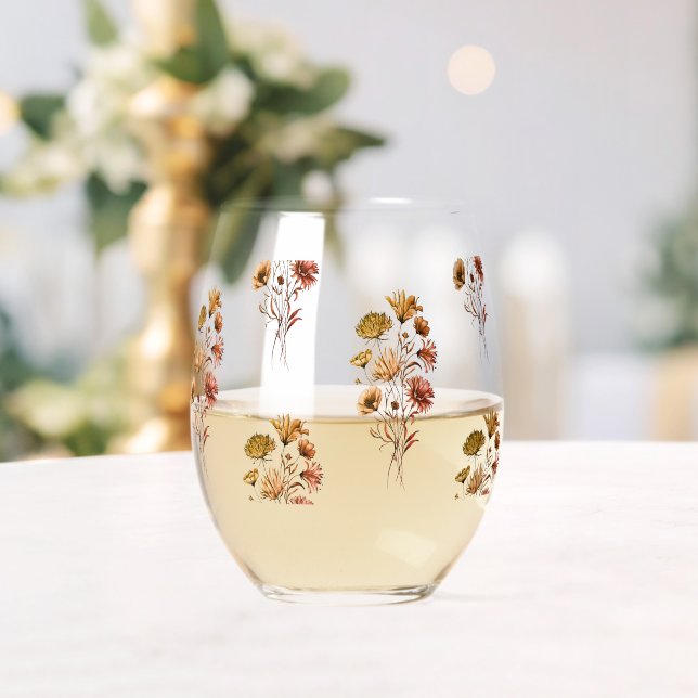 Botanische Blume Weinglas Ohne Stiel (Insitu (Hochzeit))