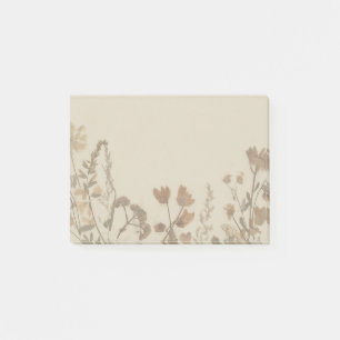 Botanische Blumen-Post-It-Notizen Post-it Klebezettel