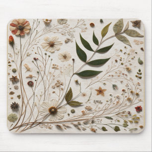 Botanische Blumen und Blätter - Die Schönheit der Mousepad