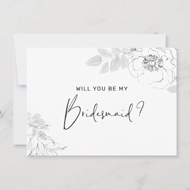 Botanische Blumenausstellung Bridesmaid-Karte Dankeskarte (Vorderseite)