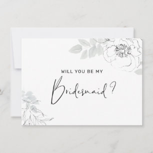 Botanische Blumenausstellung Bridesmaid-Karte Dankeskarte