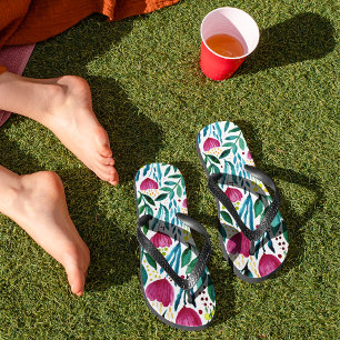 Botanische Blumendarstellung Flip Flops