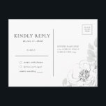 Botanische Blumendarstellung UAWG Postkarte<br><div class="desc">Diese individuell anpassbare UAWG postcard ist für die Koordination mit unserer botanischen BlumenIllustration konzipiert und zeichnet sich durch sanfte, elegante Illustrationen botanischer Blume und Blattwerk aus. Das ist eine klassische und poetische Hochzeitskollektion, geeignet für jedes Hochzeitsthema und jede Hochzeitszeit. Für eine erweiterte Anpassung dieses Designs, z.B. das Ändern des Layouts,...</div>