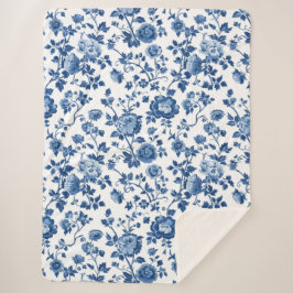 Botanische Blumendrucke Sherpadecke