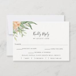 Botanische Blumenkarte RSVP Karte