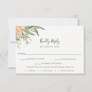 Botanische Blumenkarte RSVP Karte