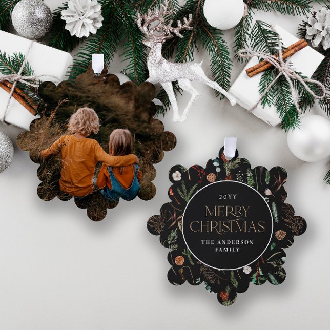 Botanische Blumenmoodie Ornament Karte (Von Creator hochgeladen)