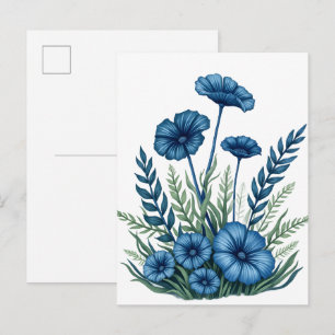 Botanische Blumenpostkarte Postkarte
