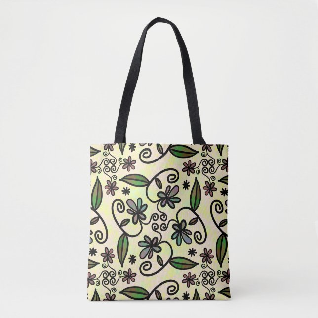 Botanische Blütenbeutel Tasche (Vorderseite)