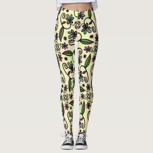 Botanische Blütenblätter Leggings