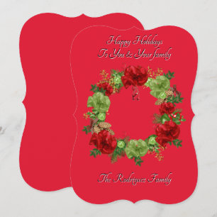 BOTANISCHE BOHO-CHRISTMAS-KARTE SAVE THE DATE