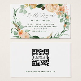 Botanische Boho Greenerity Wedding QR Code RSVP Ka