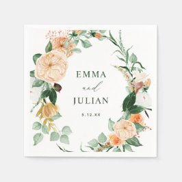 Botanische Boho Greenery Leaf Personalisierte Hoch Serviette