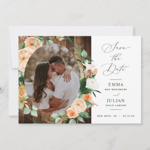 Botanische Boho-Grünpflanzen Rustikale Scheunen-Ho Save The Date