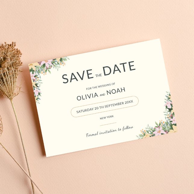 Botanische Boho-Hochzeit - Rettet das Datum Save The Date (Von Creator hochgeladen)