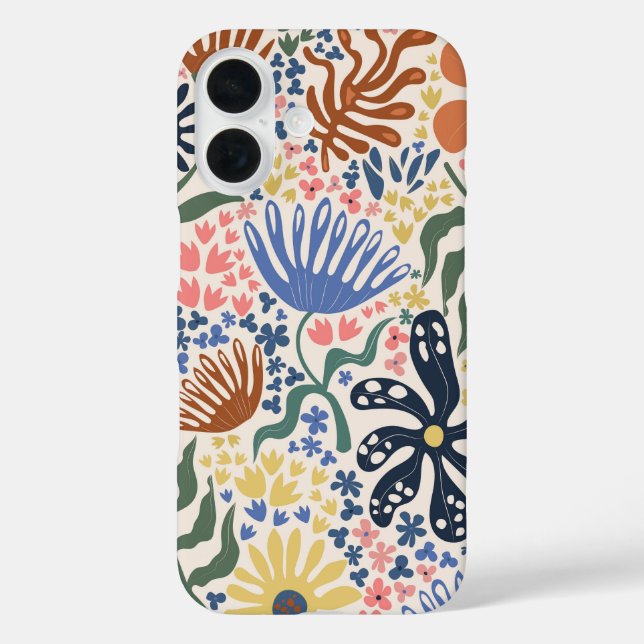 Botanische Boho-Reihe #1 iPhone 16 Hülle (Rückseite)