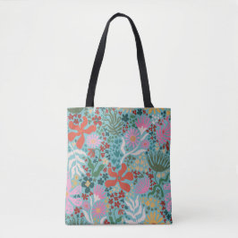 Botanische Boho-Reihe Türkis Tasche
