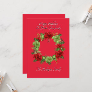 BOTANISCHE BOHO-WEIHNACHTSKARTE EINLADUNG