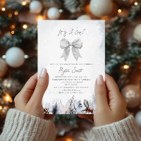 Botanische Bow Winter Snow Girl Babydusche