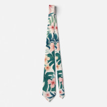 Botanische Breeze - tropisches Blumenmuster Neck T