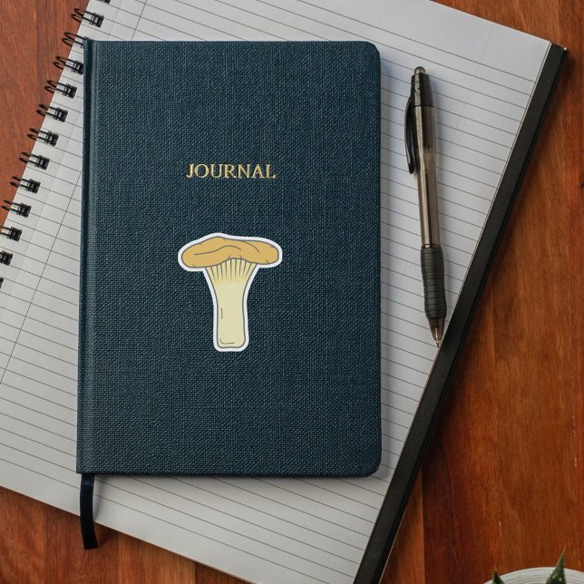 Botanische Chanterelle Mushroom Custom-Cut Sticker (Botanical Chanterelle Mushroom Custom-Cut Sticker)