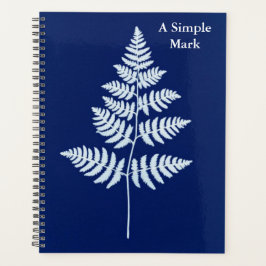 Botanische Cyanotypie-Kunst | Farn-Silhouette-Druc Planer