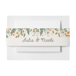 Botanische Daffodils Daisy Peony Blume Hochzeit Einladungsbanderole
