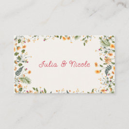 Botanische Daffodils Daisy Peony Blume Hochzeit Platzkarte
